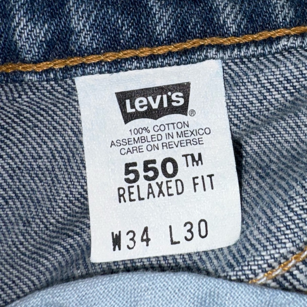 Levi’s 550 Relaxed Fit Jeans 34x30 Vintage Red Tab 90s Denim - Picture 3 of 10